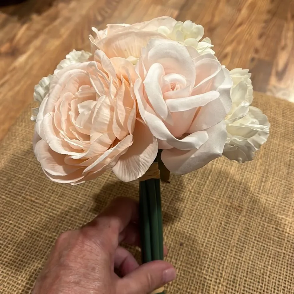 Peony, rose and ranunculus bouquet